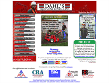 Tablet Screenshot of dahlsequipment.com